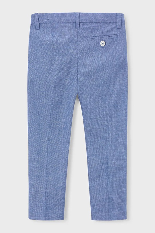 Mayoral spodnie z domieszką lnu dziecięce 3574.5B.Mini.PPY2 niebieski SS26
