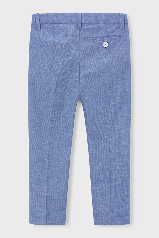 Mayoral spodnie z domieszką lnu dziecięce 3574.5B.Mini.PPY2 niebieski SS26