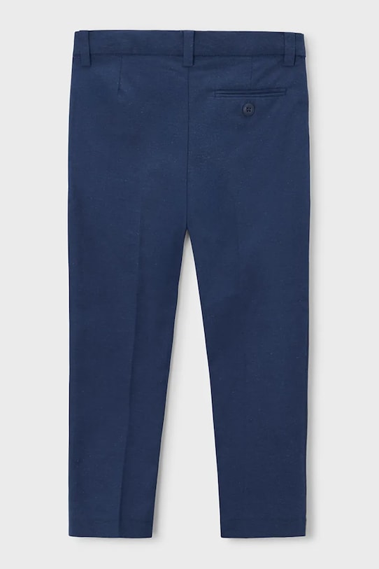 Mayoral pantaloni cu amestec de in pentru copii 3574.5B.Mini.PPY2 bleumarin SS26