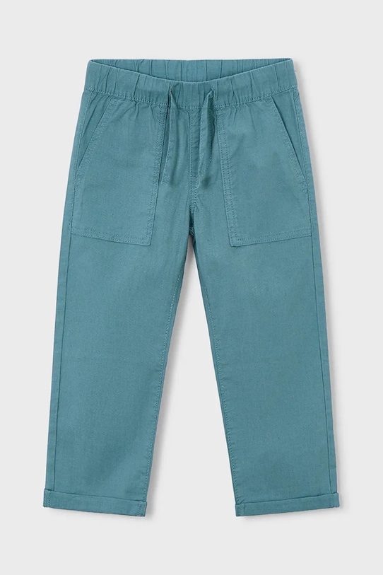 Mayoral pantaloni de in pentru copii 3575.5C.Mini.PPY2 turcoaz SS26