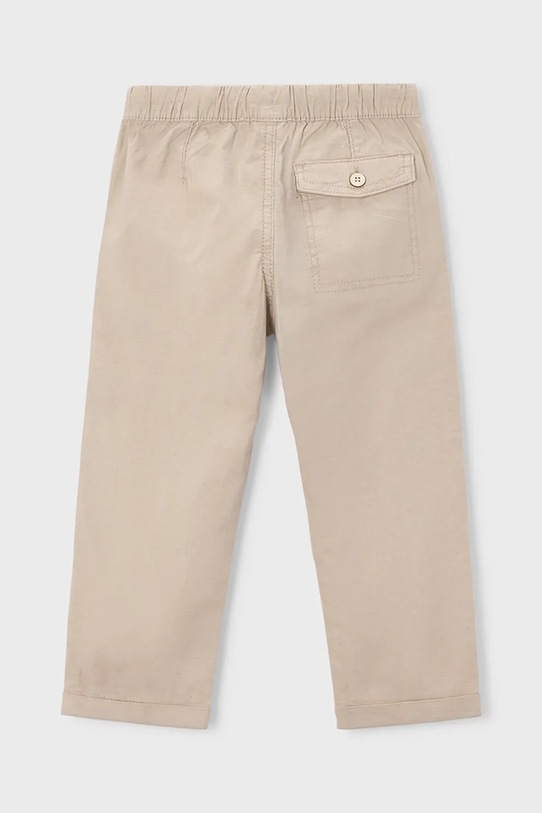 Mayoral spodnie z dodatkiem lnu dziecięce 3575.5C.Mini.PPY2 beżowy SS26
