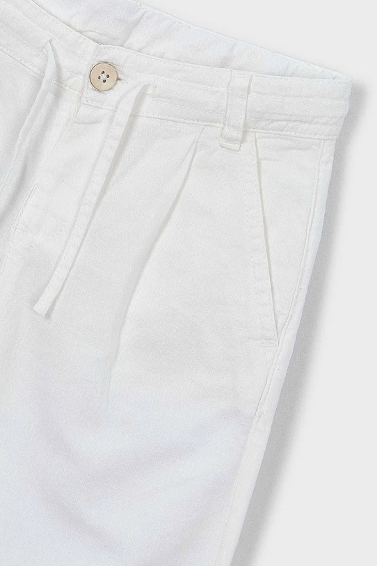 Mayoral spodnie dziecięce z dodatkiem lnu beżowy 3576.5C.Mini.PPY2