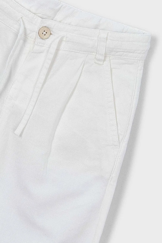 Mayoral spodnie dziecięce z dodatkiem lnu beżowy 3576.5C.Mini.PPY2