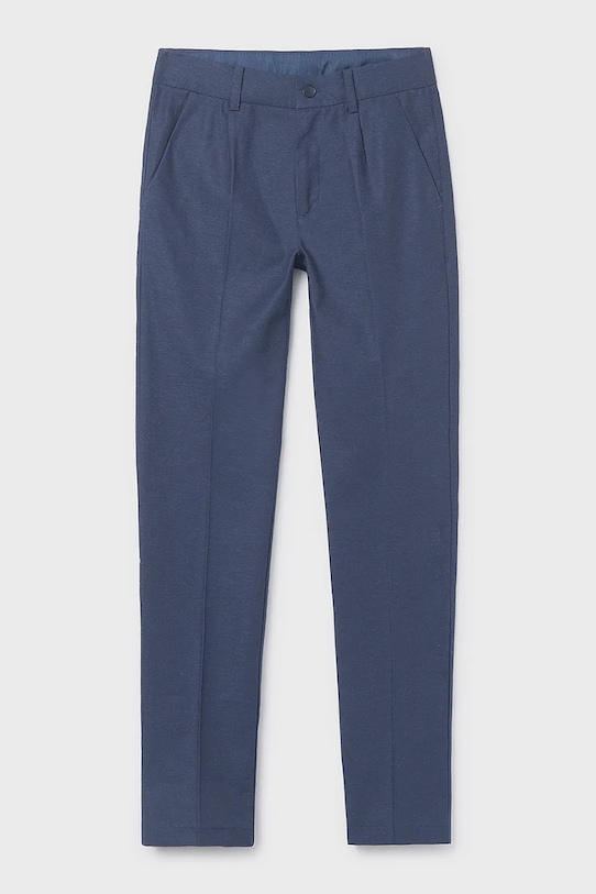 Mayoral spodnie z domieszką lnu dziecięce 6562.7A.Junior.PPY2 granatowy SS26