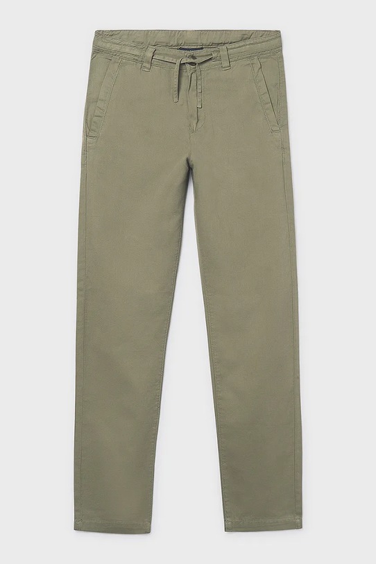 Mayoral spodnie bawełniane dziecięce bawełna zielony 6564.7B.Junior.PPY2