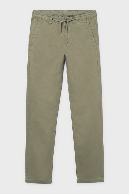 Mayoral spodnie bawełniane dziecięce bawełna zielony 6564.7B.Junior.PPY2
