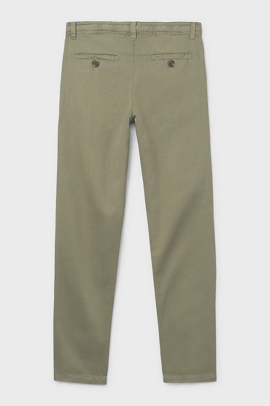 Mayoral spodnie bawełniane dziecięce 6564.7B.Junior.PPY2 zielony SS26