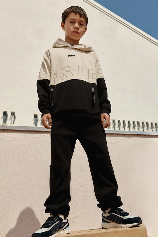 Mayoral spodnie dresowe dziecięce dzianina czarny 6567.7D.Junior.PPY2