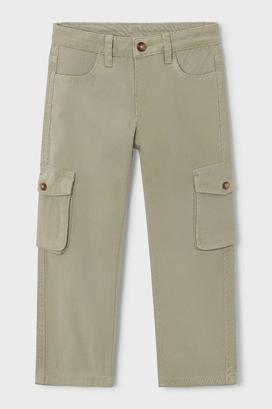 Mayoral spodnie sztruksowe dziecięce z elastanem zielony 3577.5D.Mini.PPY2