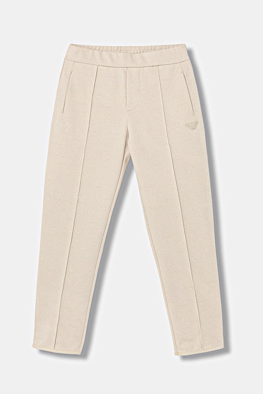 Emporio Armani spodnie dziecięce dzianina beżowy EB001026.AF20698