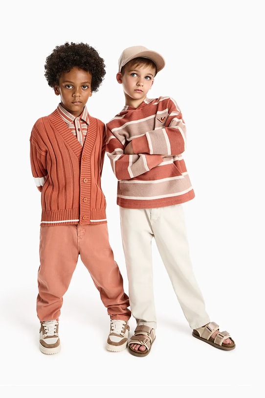 Emporio Armani spodnie dziecięce beżowy EB001253.AF19657