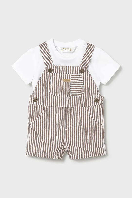 Mayoral Newborn komplet niemowlęcy tkanina brązowy 1623.1P.Newborn.PPY2