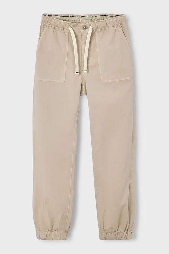Mayoral spodnie joggery dziecięce z bawełną Boston by Mayoral 6574.7H.Boston.PPY2 beżowy SS26