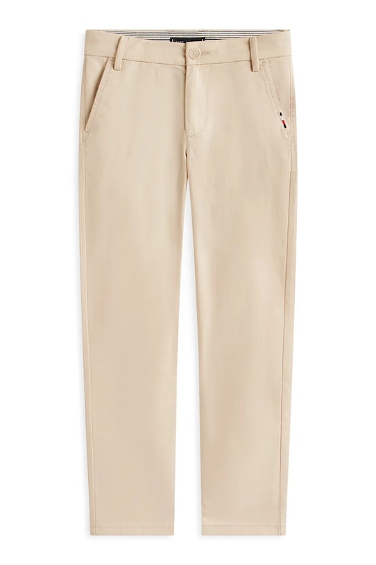 Tommy Hilfiger spodnie chinos dziecięce z bawełną KB0KB09638.104.122.PPY2 beżowy SS26