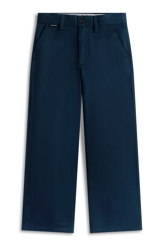 Tommy Hilfiger spodnie chinos dziecięce bawełniane z elastanem KB0KB10199.128.176.PPY2 granatowy SS26