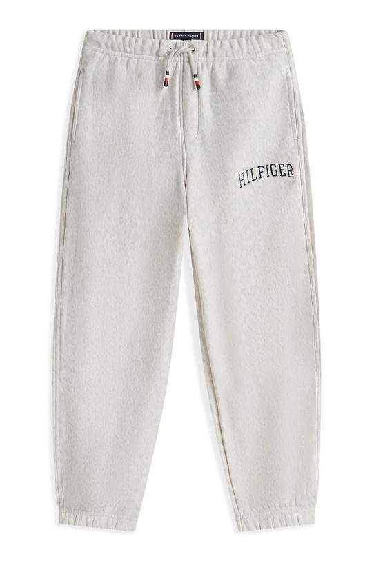Tommy Hilfiger spodnie joggery dziecięce z bawełną KB0KB10254.128.176.PPY2 szary SS26