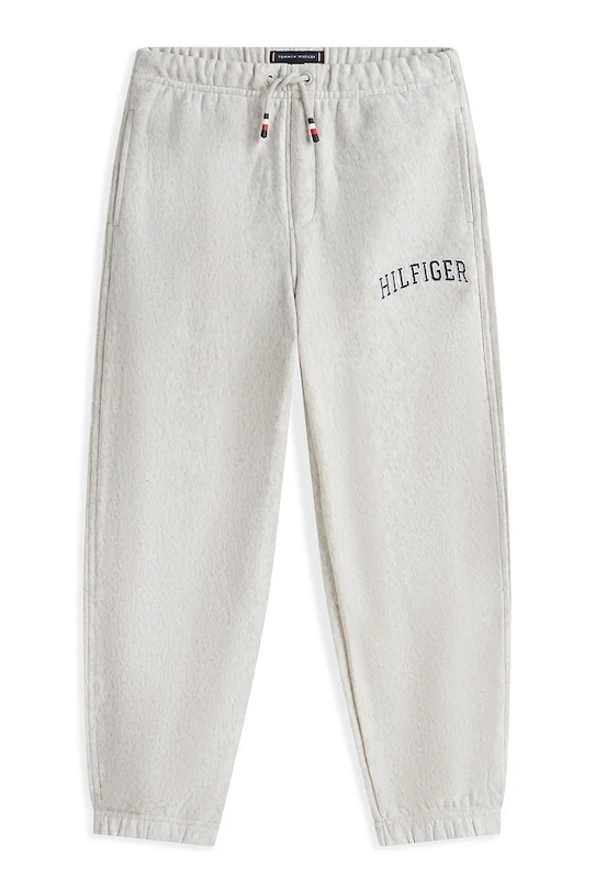 Tommy Hilfiger spodnie joggery dziecięce z bawełną KB0KB10254.128.176.PPY2 szary SS26