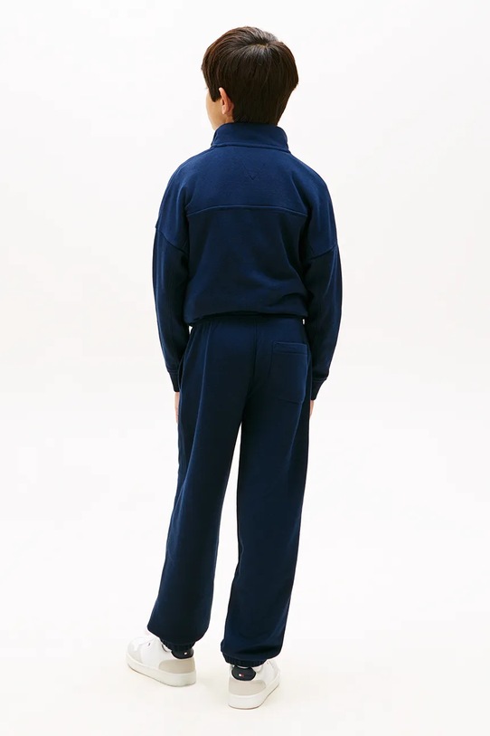 Tommy Hilfiger spodnie joggery dziecięce z bawełną granatowy KB0KB10254.128.176.PPY2