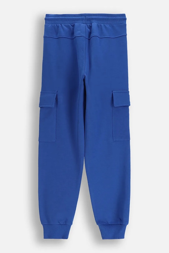 Детски памучен панталон Coccodrillo WC6120103VBA син SS26