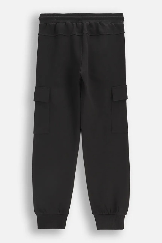 Детски памучен панталон Coccodrillo WC6120103VBA черен SS26