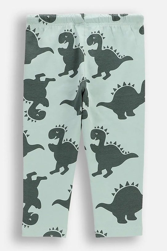 Бебешки памучен спортен панталон Coccodrillo WC6122101HBN тюркоазен SS26