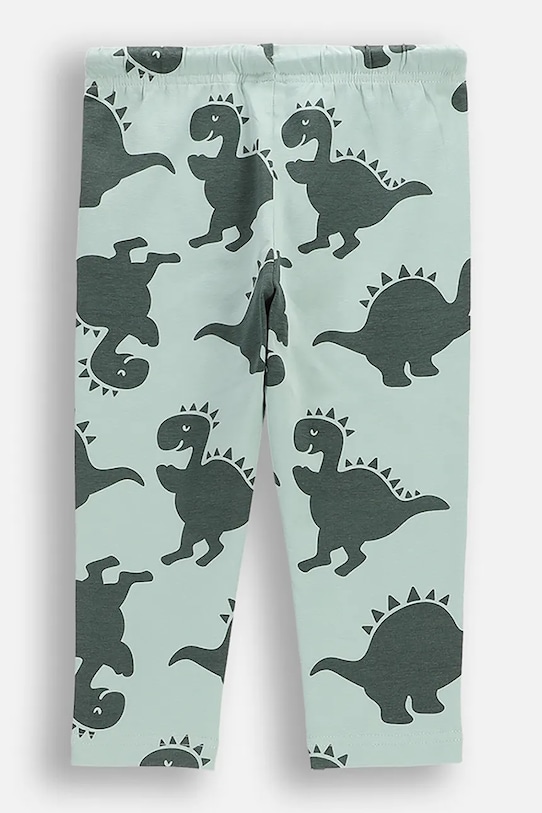 Бебешки памучен спортен панталон Coccodrillo WC6122101HBN тюркоазен SS26