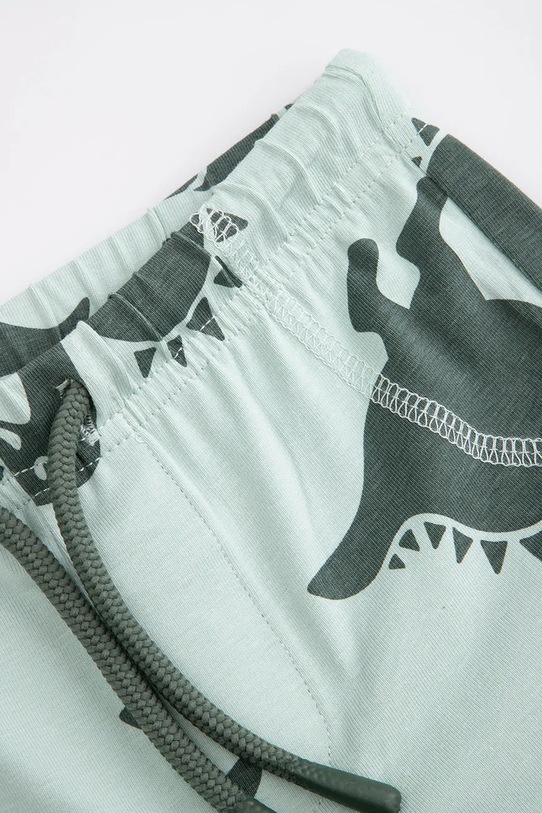 Момче Бебешки памучен спортен панталон Coccodrillo WC6122101HBN тюркоазен