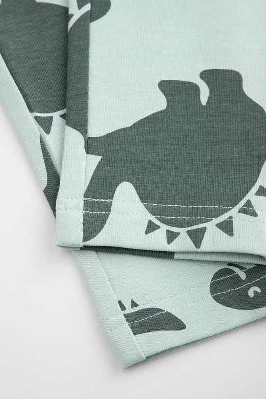 Бебешки памучен спортен панталон Coccodrillo тюркоазен WC6122101HBN