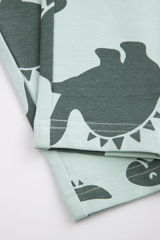 Бебешки памучен спортен панталон Coccodrillo тюркоазен WC6122101HBN