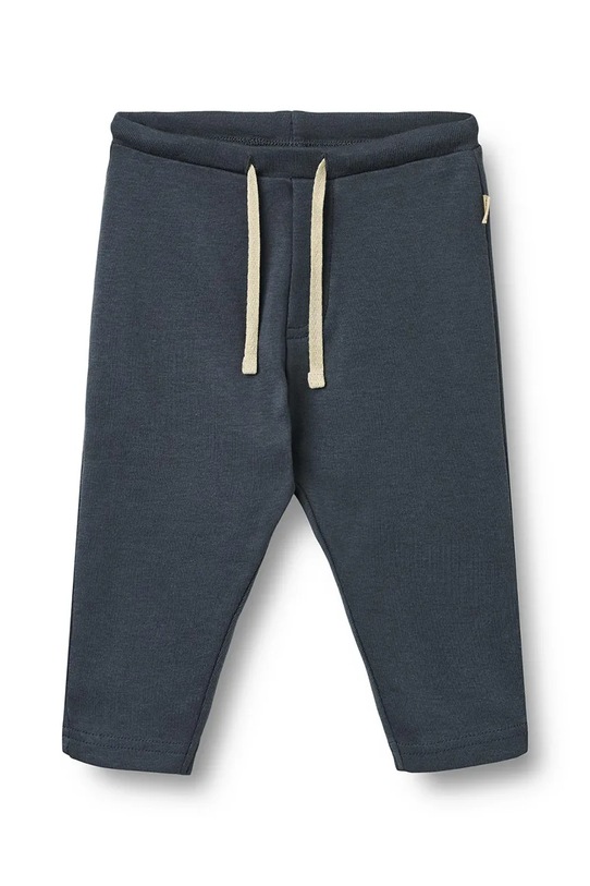 Wheat spodnie bawełniane niemowlęce dzianina granatowy 6872.010.GOTS