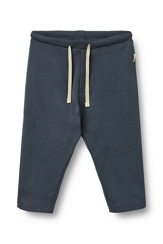 Wheat spodnie bawełniane niemowlęce dzianina granatowy 6872.010.GOTS