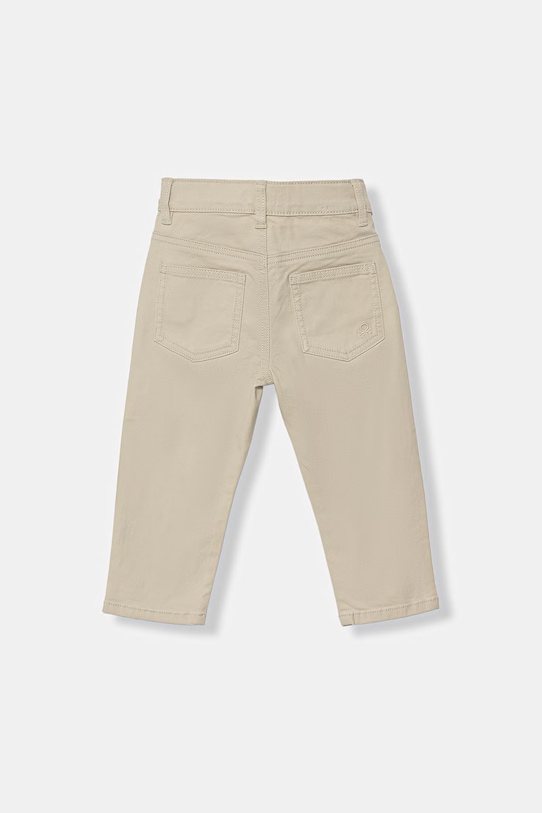United Colors of Benetton spodnie dziecięce bawełniane z elastanem 4TCGGE009.P.Riproposto beżowy SS26