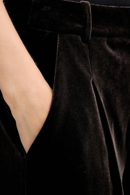 Gestuz spodnie welurowe brązowy 10910718