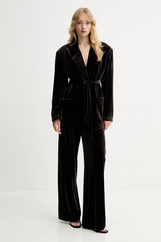 Gestuz spodnie welurowe 10910718 brązowy