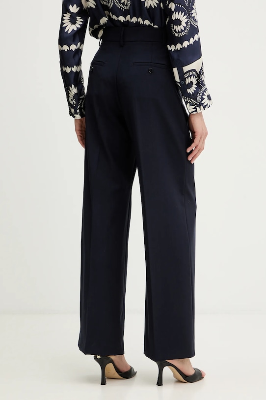 Odzież Weekend Max Mara spodnie wełniane VISIVO 2615131041600 granatowy