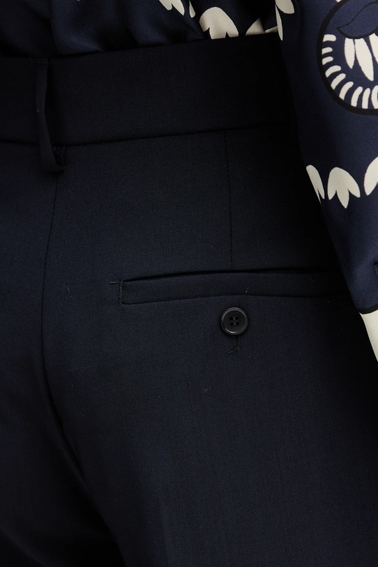 Weekend Max Mara spodnie wełniane VISIVO granatowy 2615131041600