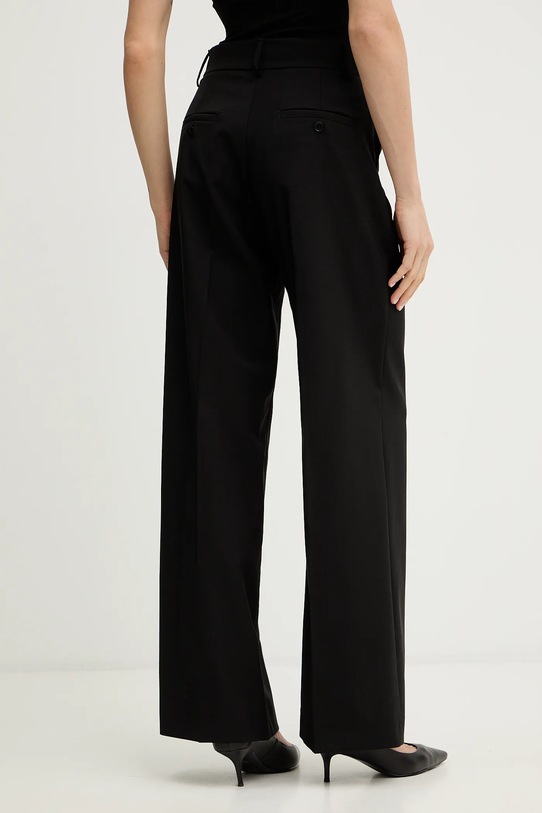 Odzież Weekend Max Mara spodnie wełniane VISIVO 2615131041600 czarny