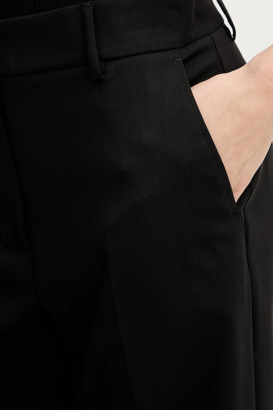 Weekend Max Mara spodnie wełniane VISIVO czarny 2615131041600