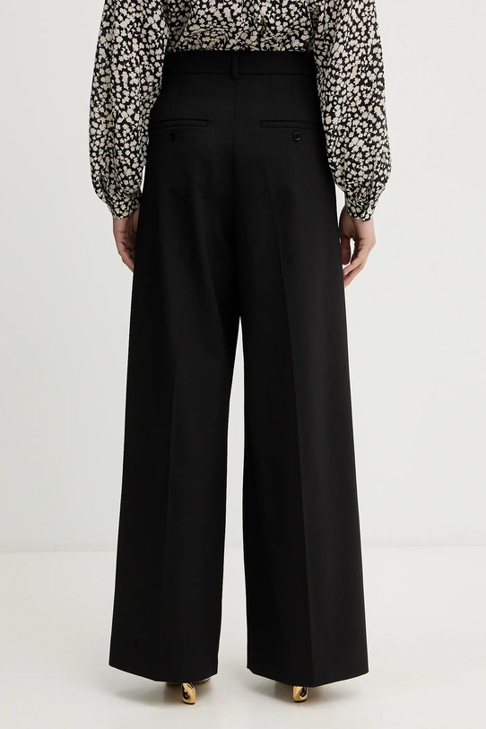 Odzież Weekend Max Mara spodnie z domieszką wełny ASTA 2615131061600 czarny