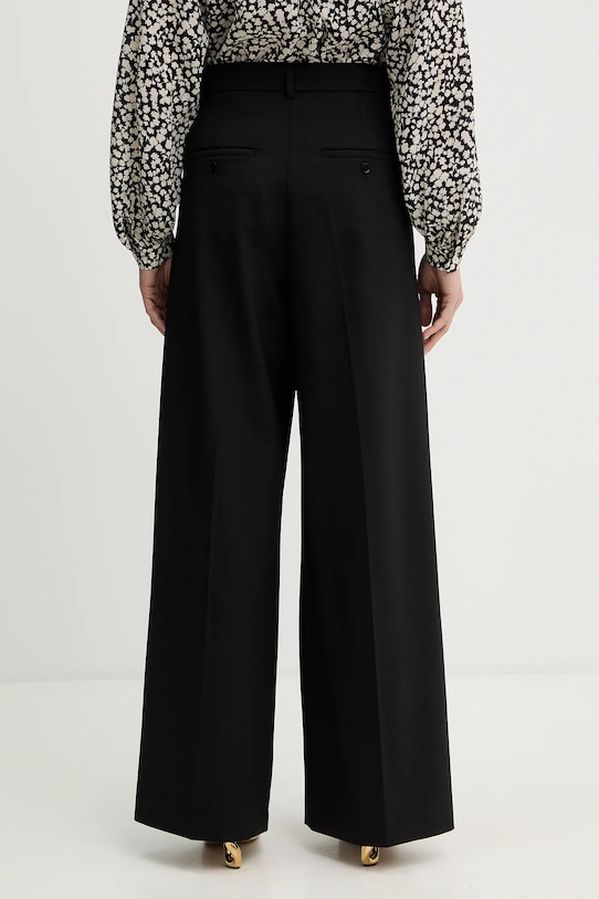 Odzież Weekend Max Mara spodnie z domieszką wełny ASTA 2615131061600 czarny