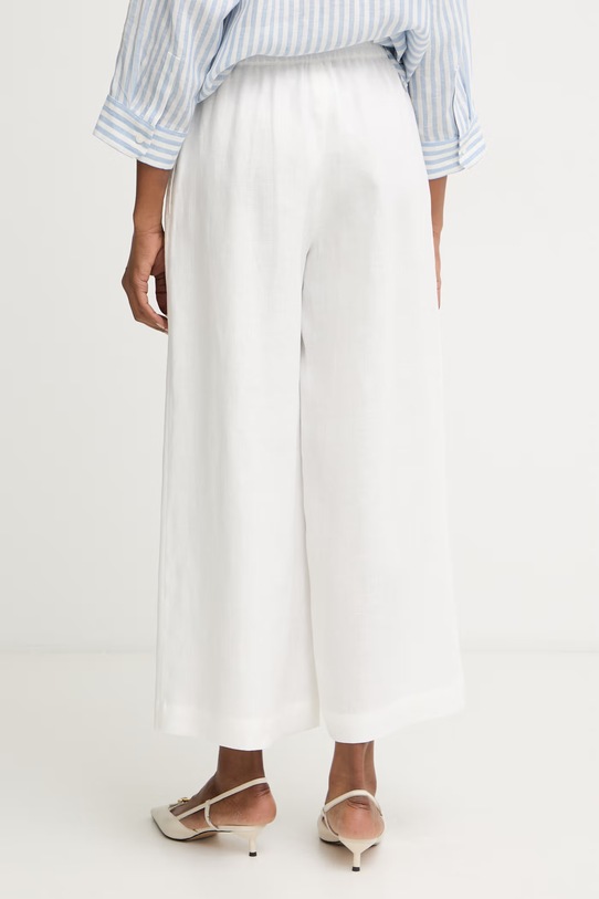 Ρούχα Weekend Max Mara Παντελόνι φαρδιά Γυναικεία λινά FELINO 2615131042600 μπεζ