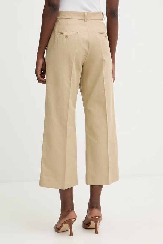 Oblečenie Nohavice s prímesou ľanu Weekend Max Mara ZIRCONE 2615131052600 béžová