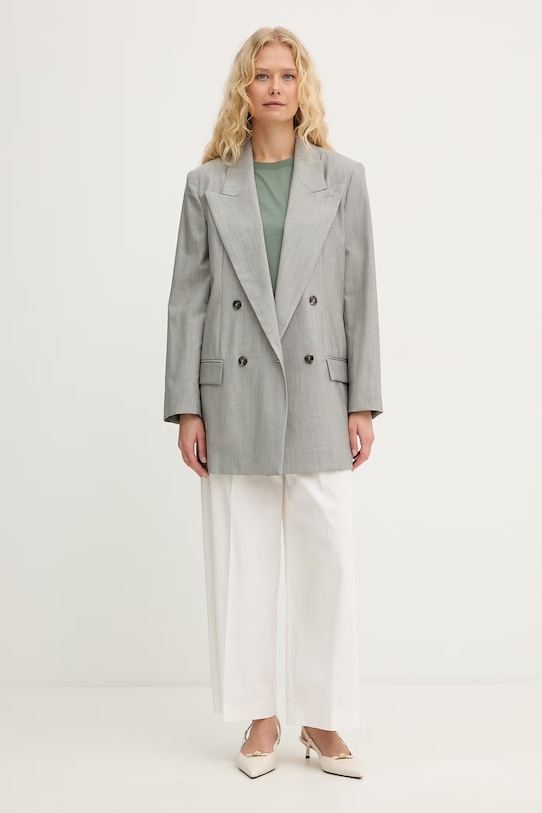 Weekend Max Mara spodnie damskie bawełniane z elastanem BELLICO 2615131072600 biały SS26