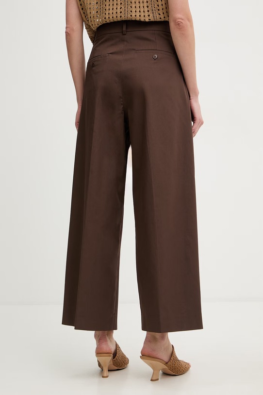 Odzież Weekend Max Mara spodnie damskie bawełniane z elastanem BELLICO 2615131072600 brązowy