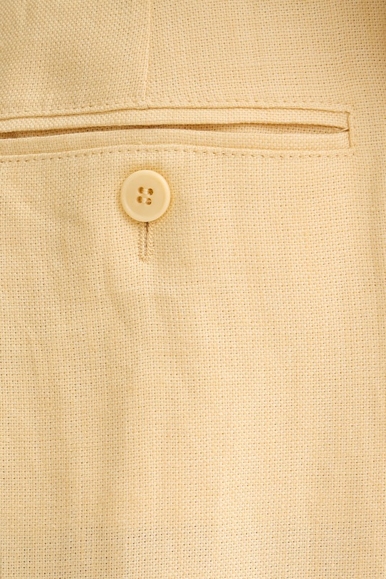 Weekend Max Mara spodnie damskie lniane MALIZIA żółty 2615131112600