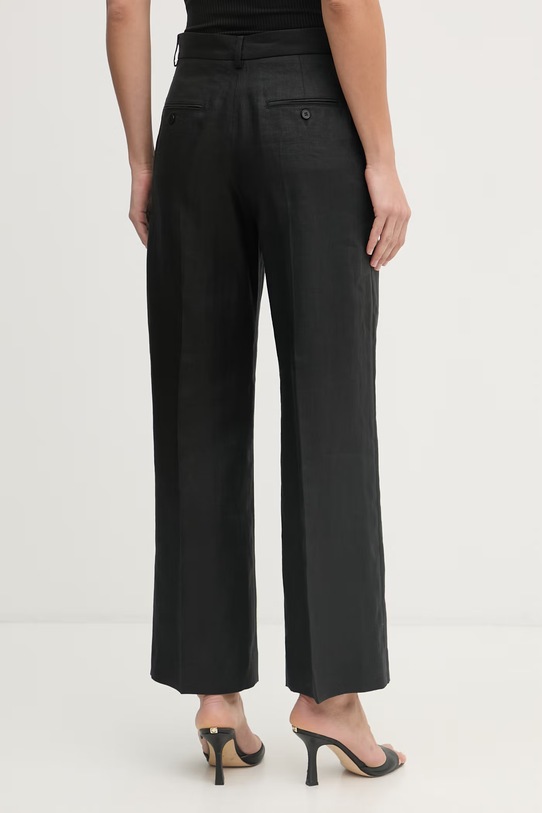 Abbigliamento Weekend Max Mara pantaloni da donna in lino MALIZIA 2615131112600 nero