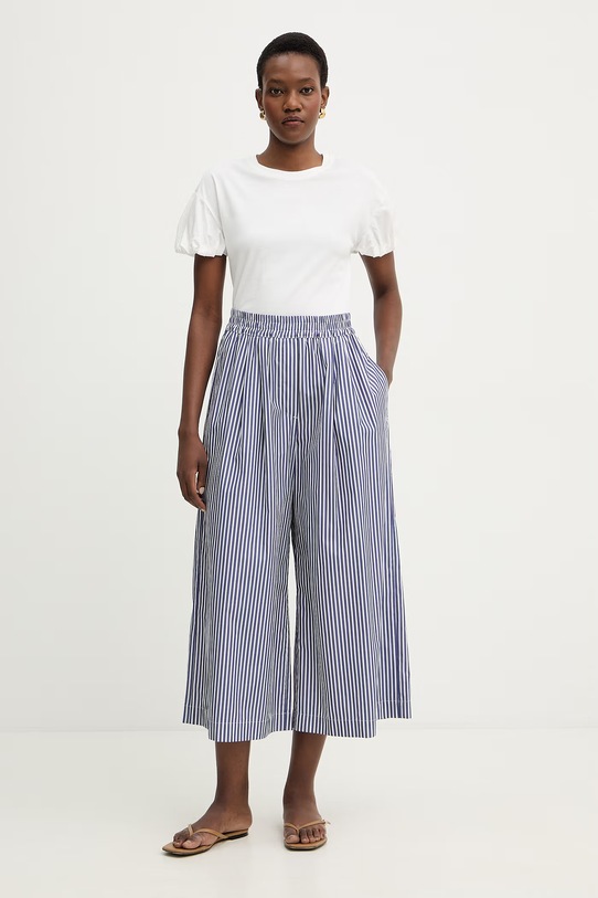 Weekend Max Mara spodnie bawełniane OTTONE 2615131122600 niebieski SS26