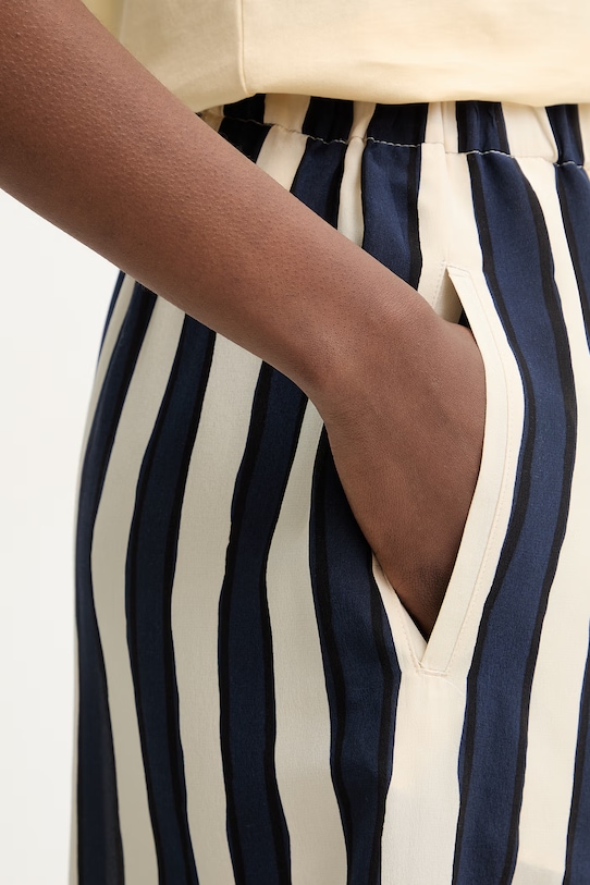 Weekend Max Mara spodnie jedwabne NIRVANA granatowy 2615131132600