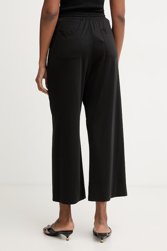 Odjeća Weekend Max Mara hlače za žene s lanom MODICO 2615781012600 crna