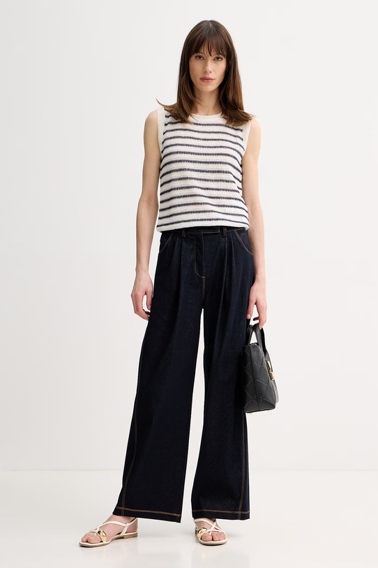 MM by Max Mara jeansy straight damskie SARTA 2616781017600 granatowy SS26